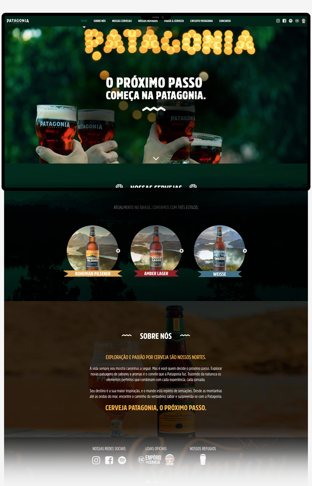 Website Cerveza Patagonia, Quax